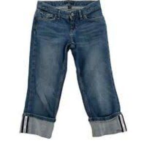 Banana Republic Stretch Denim Cuffed Crops